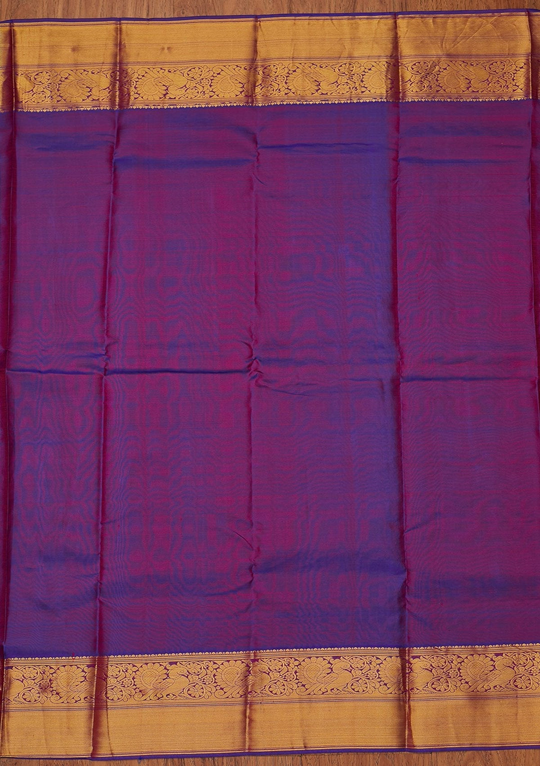 Magenta Pink Zariwork Pure Silk Designer Saree - koskii