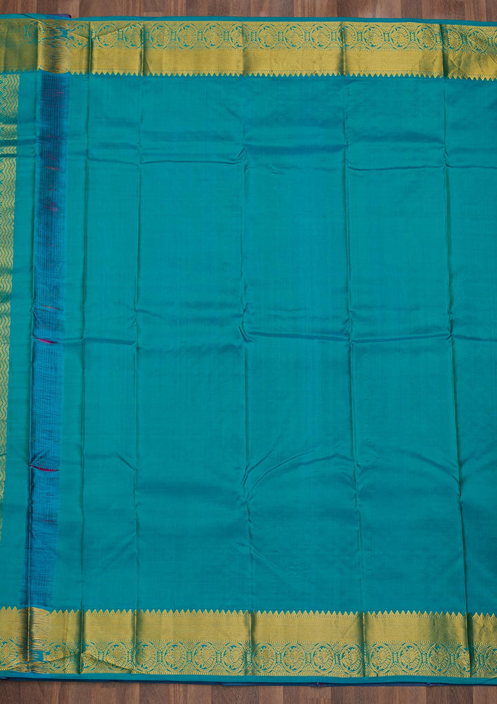 Magenta Pink Zariwork Pure Silk Saree-Koskii