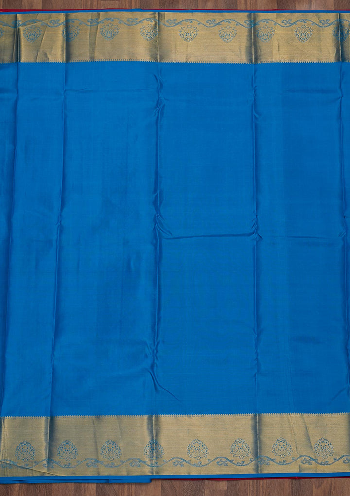 Magenta Pink Zariwork Pure Silk Saree-Koskii