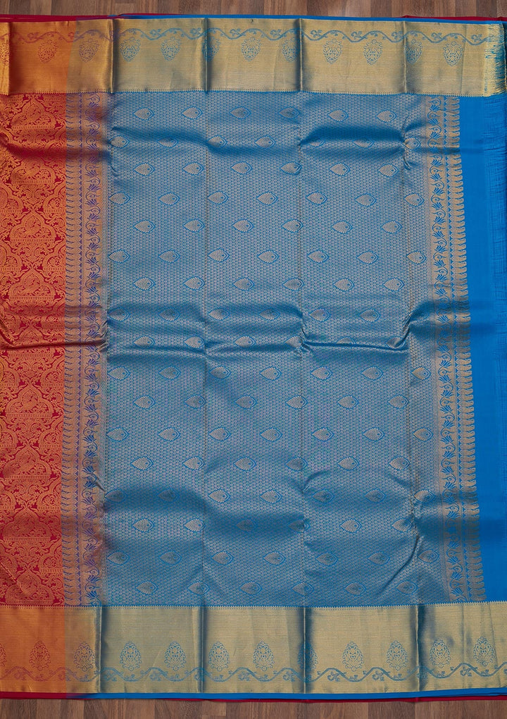 Magenta Pink Zariwork Pure Silk Saree-Koskii