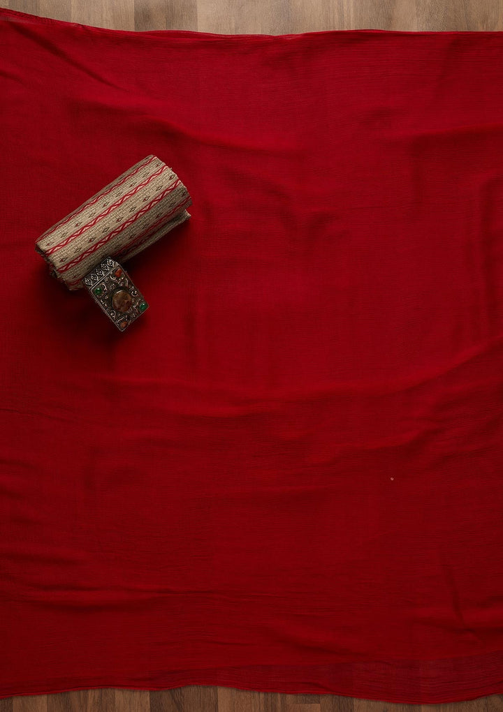 Maroon Gotapatti Cotton Unstitched Salwar Suit-Koskii