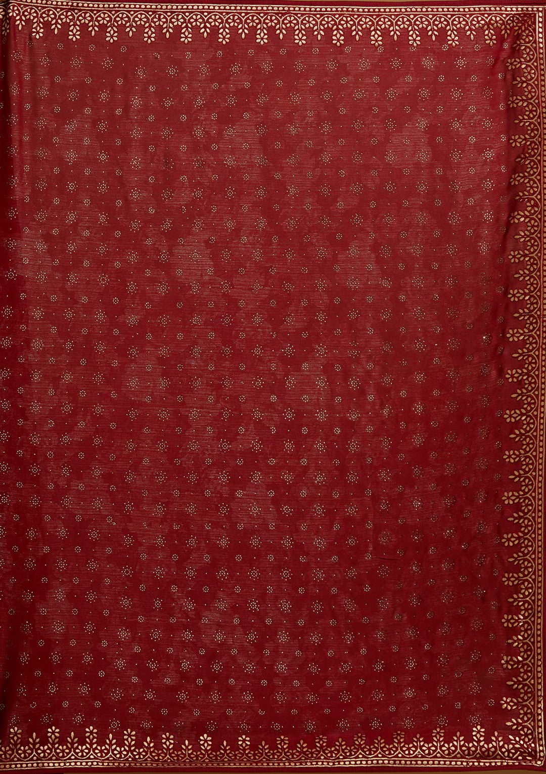 Maroon Gotapatti Semi Crepe Designer Saree - koskii