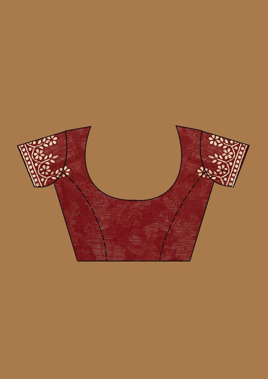 Maroon Gotapatti Semi Crepe Designer Saree - koskii