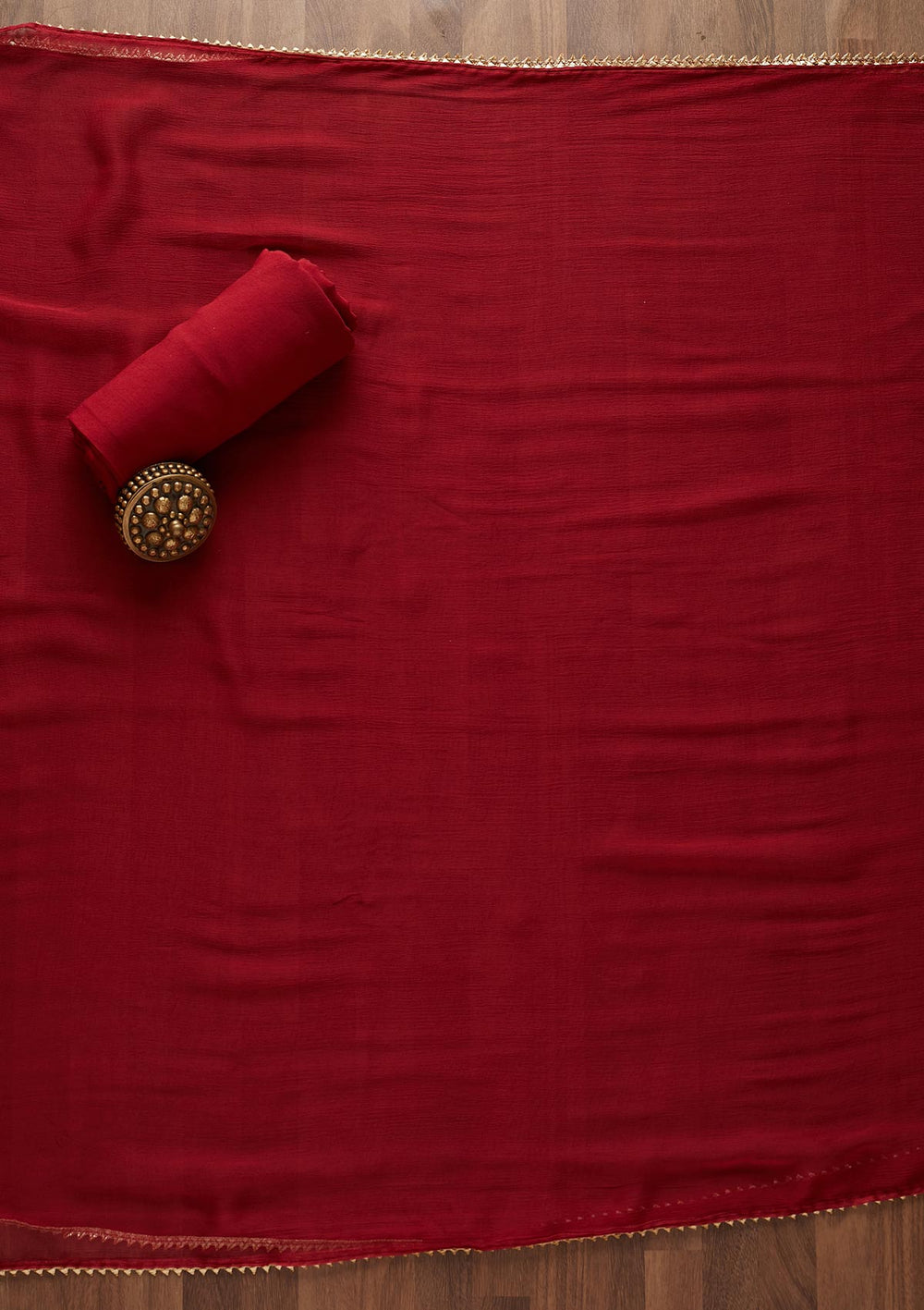 Maroon Mirrorwork Georgette Designer Semi-Stitched Salwar Suit - Koskii