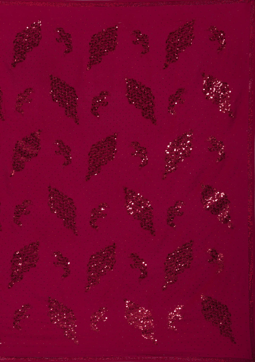 Maroon Sequins Art Silk Saree-Koskii