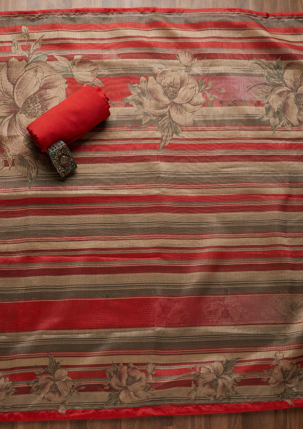 Maroon Sequins Chanderi Unstitched Salwar Suit-Koskii