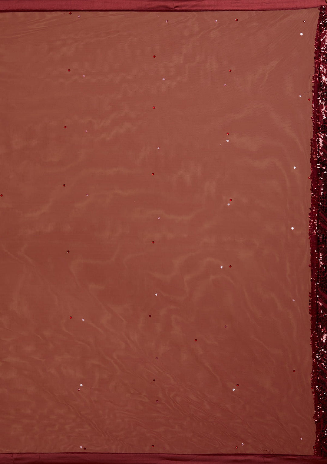 Maroon Sequins Net Lehenga-Koskii