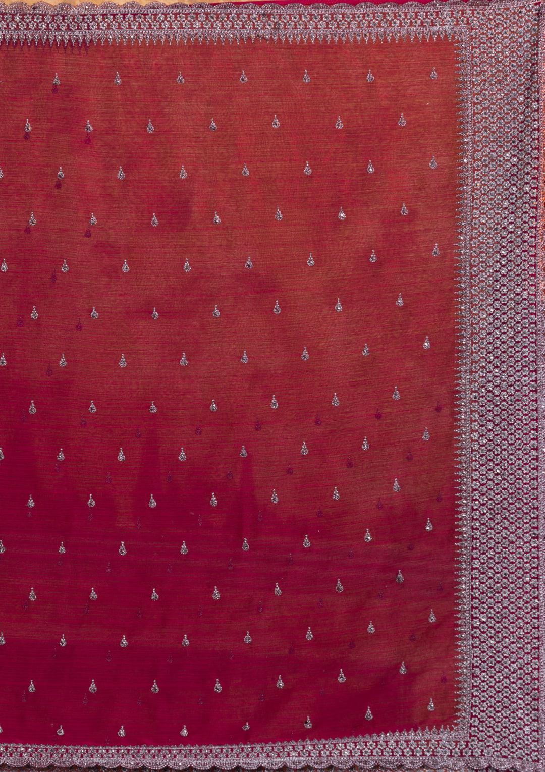 Maroon Stonework Georgette Saree-Koskii