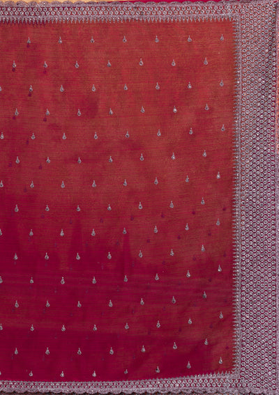 Maroon Stonework Georgette Saree-Koskii