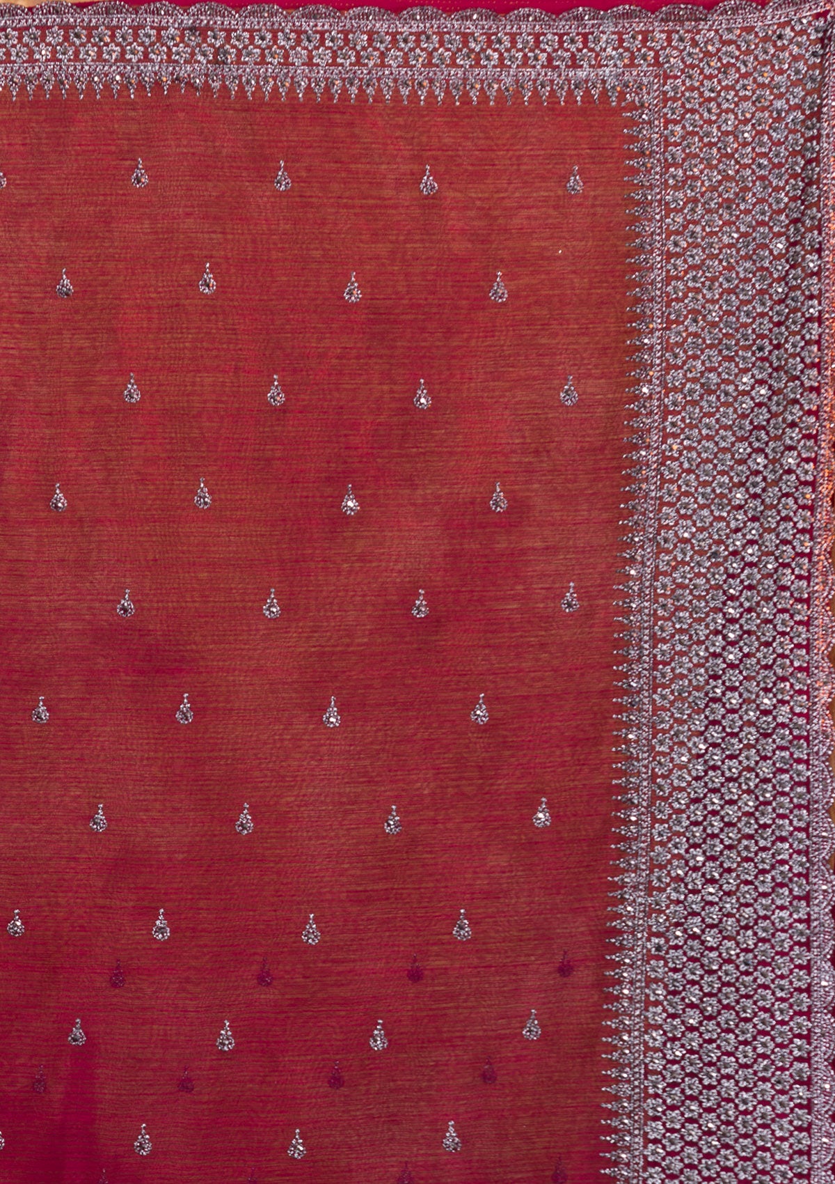 Maroon Stonework Georgette Saree-Koskii