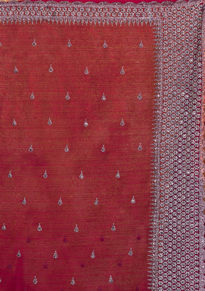 Maroon Stonework Georgette Saree-Koskii