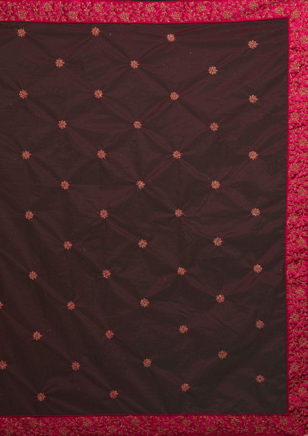 Maroon Stonework Net Lehenga-koskii