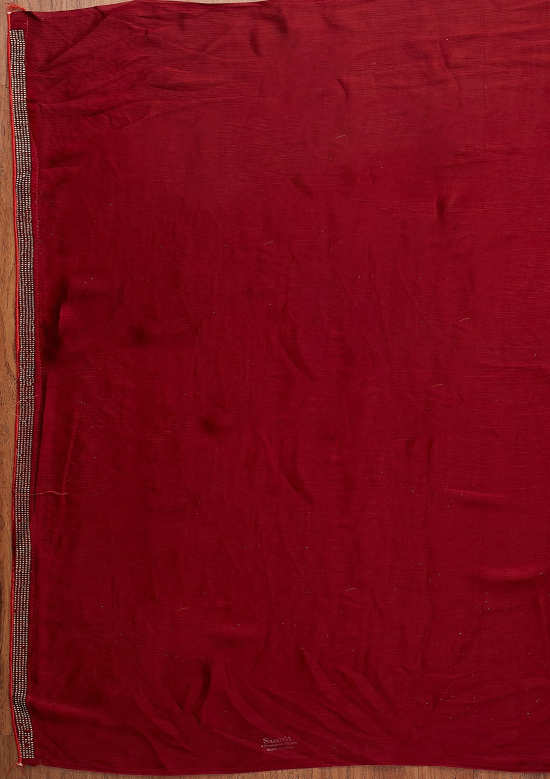 Maroon Swarovski Art Silk Designer Saree - koskii