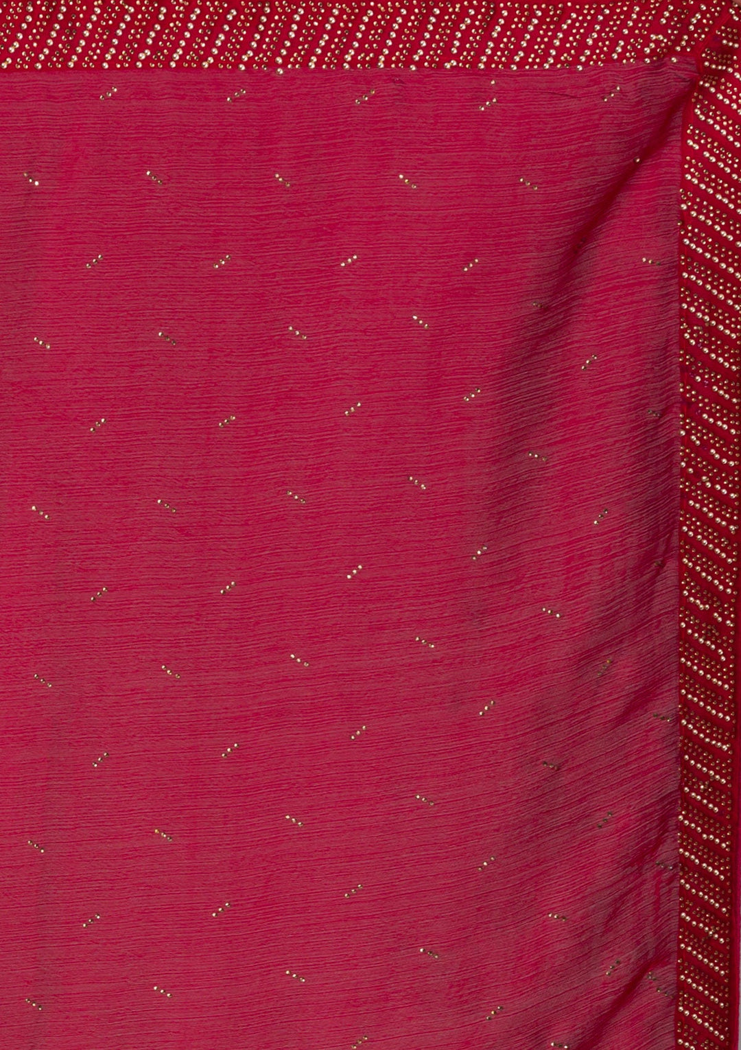 Maroon Swarovski Semi Crepe Saree-Koskii