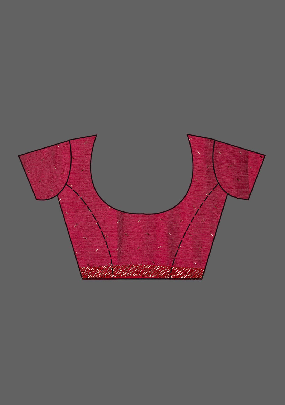 Maroon Swarovski Semi Crepe Saree-Koskii