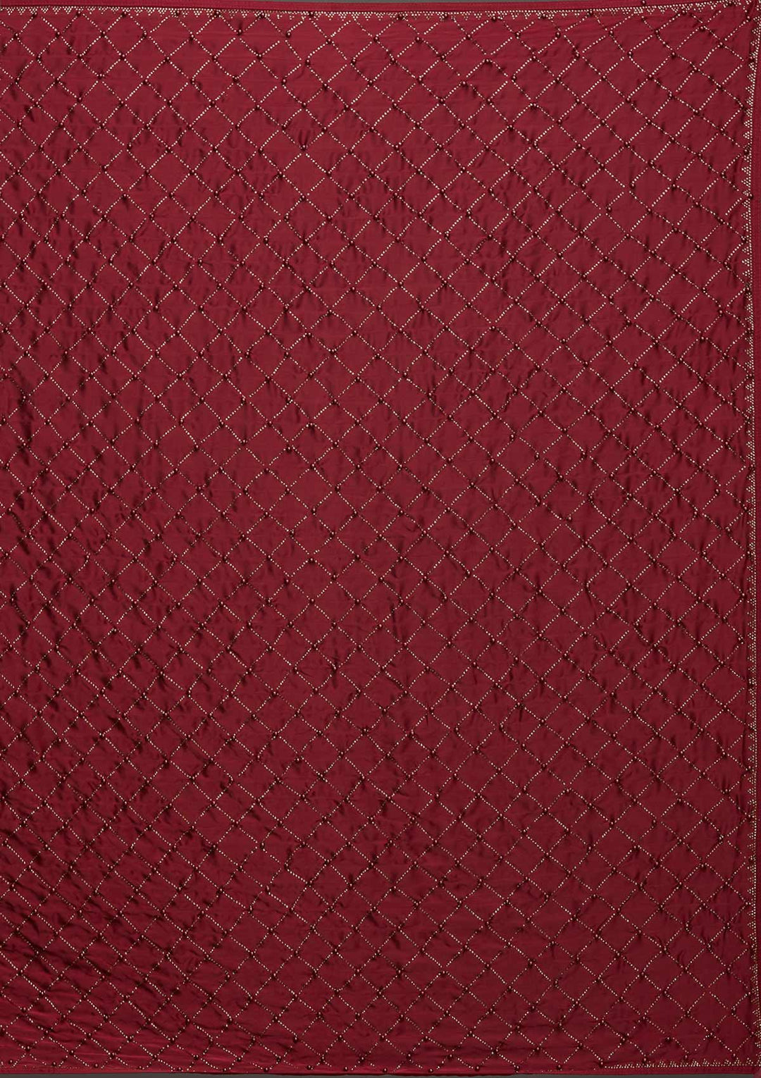 Maroon Swarovski Shimmer Saree - Koskii