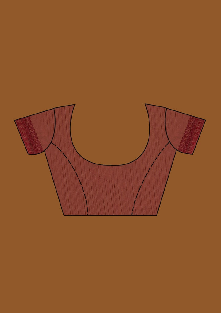 Maroon Threadwork Net Designer Saree - Koskii
