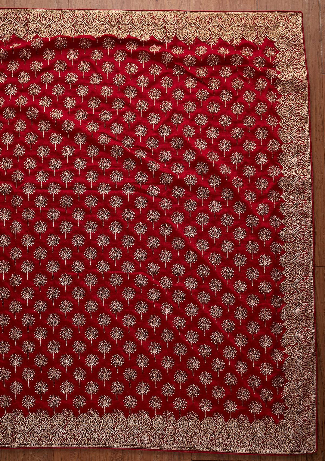Maroon Zariwork Art Silk Designer Saree - koskii