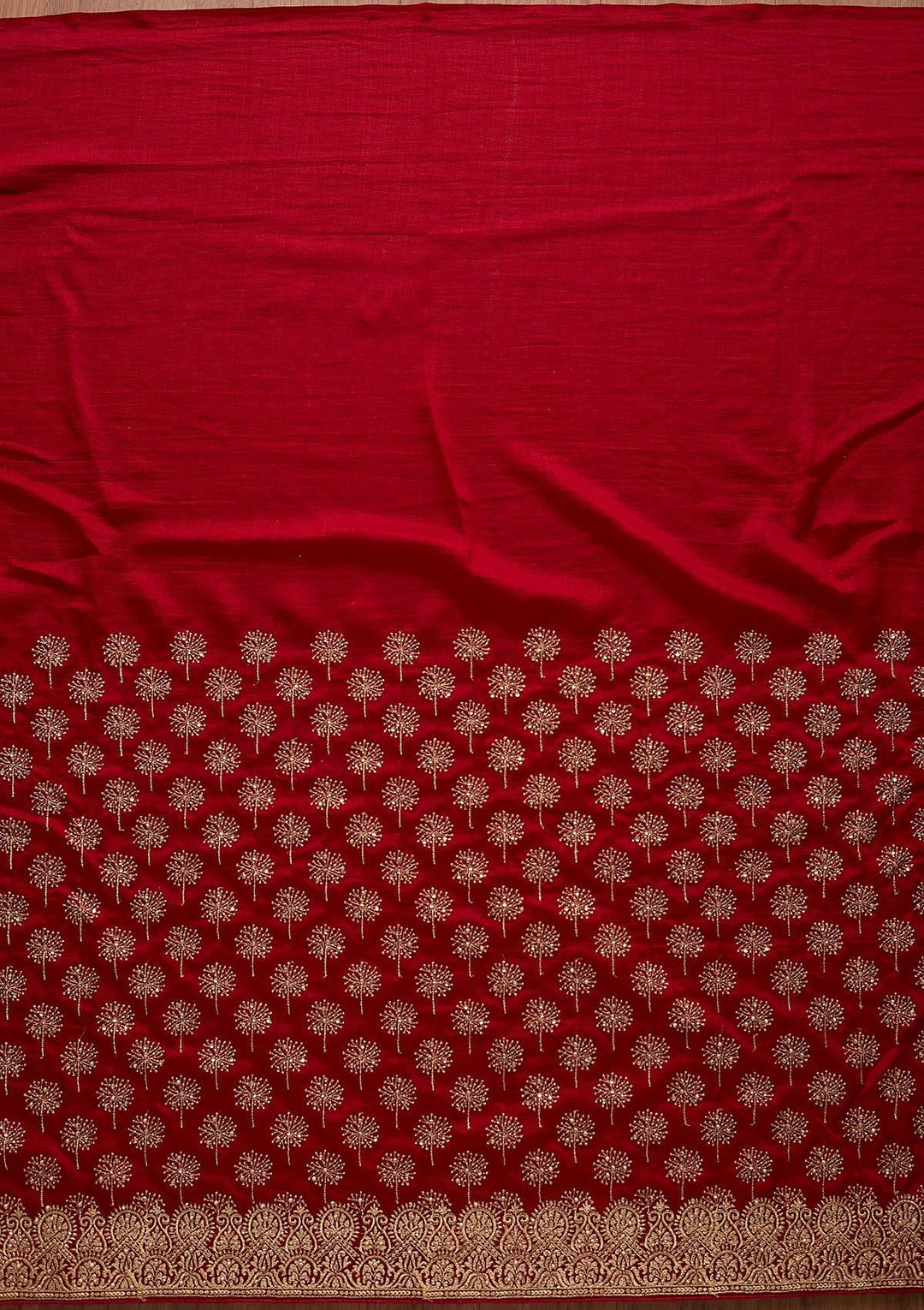 Maroon Zariwork Art Silk Designer Saree - koskii