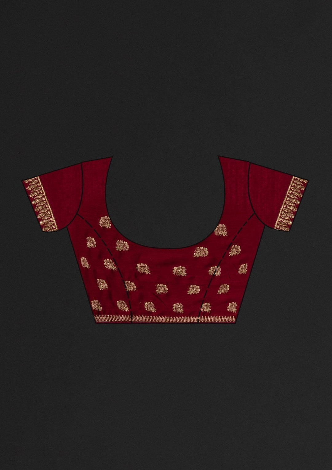 Maroon Zariwork Art Silk Designer Saree - koskii