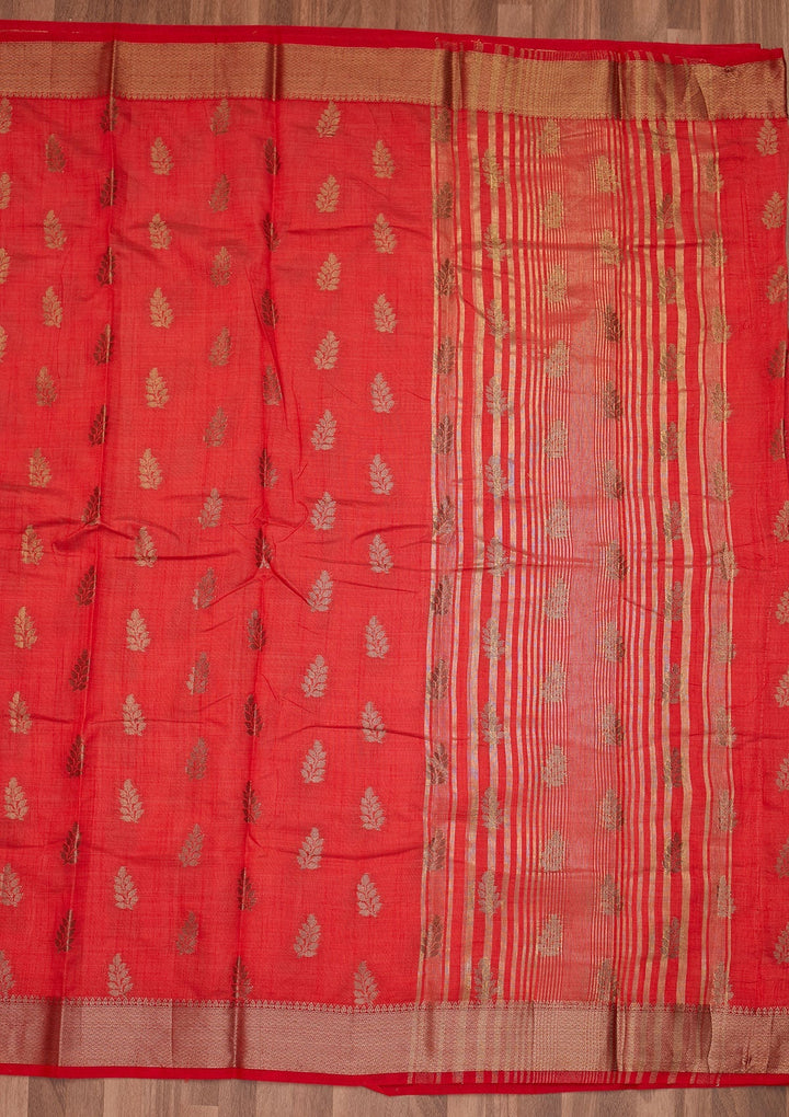 Maroon Zariwork Art Silk Designer Saree - Koskii