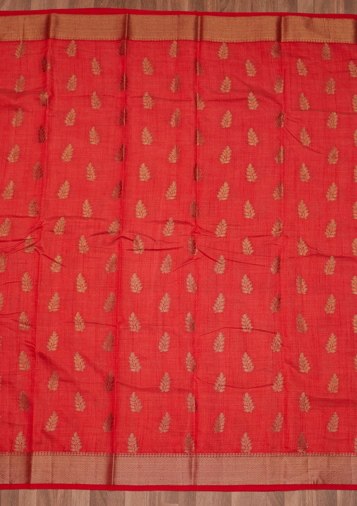 Maroon Zariwork Art Silk Designer Saree - Koskii