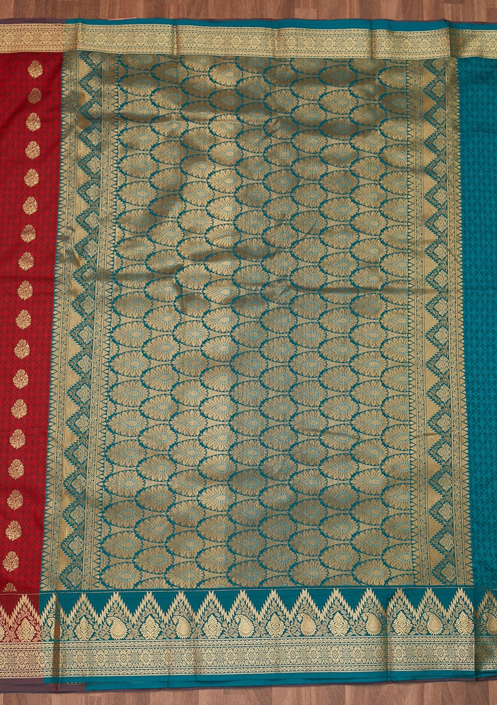 Maroon Zariwork Art Silk Designer Saree - Koskii