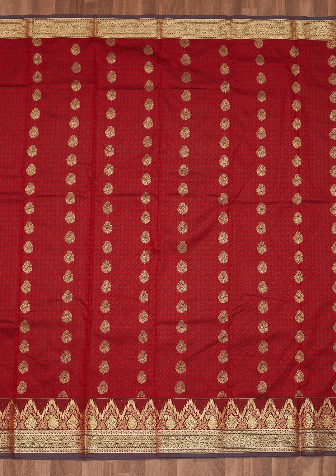 Maroon Zariwork Art Silk Designer Saree - Koskii