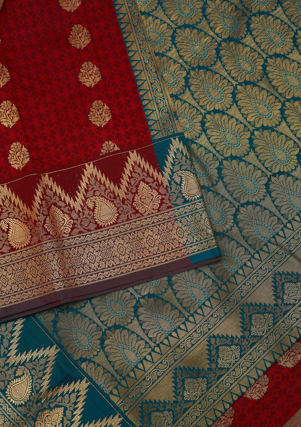 Maroon Zariwork Art Silk Designer Saree - Koskii