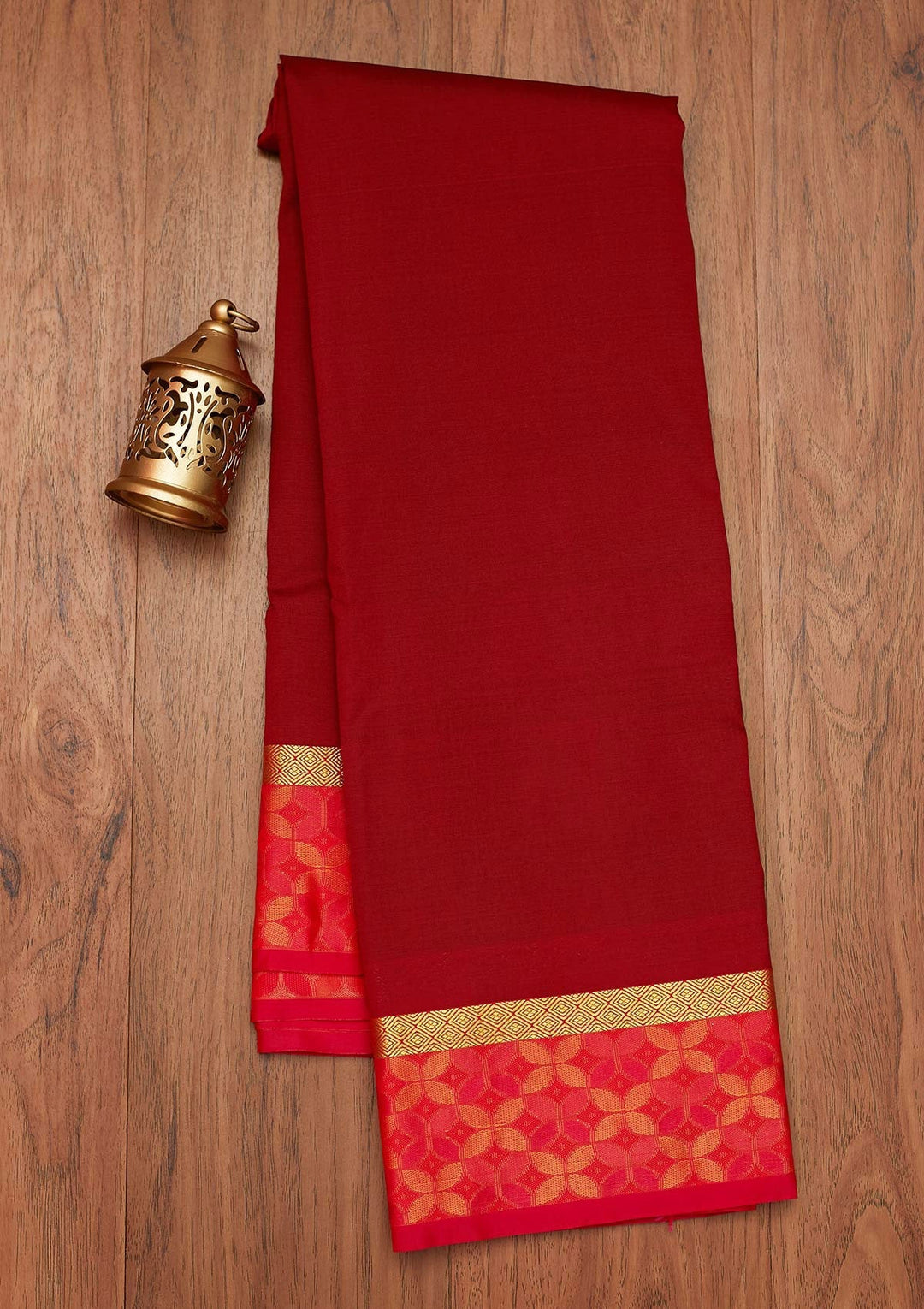 Maroon Zariwork Art Silk Saree- Koskii