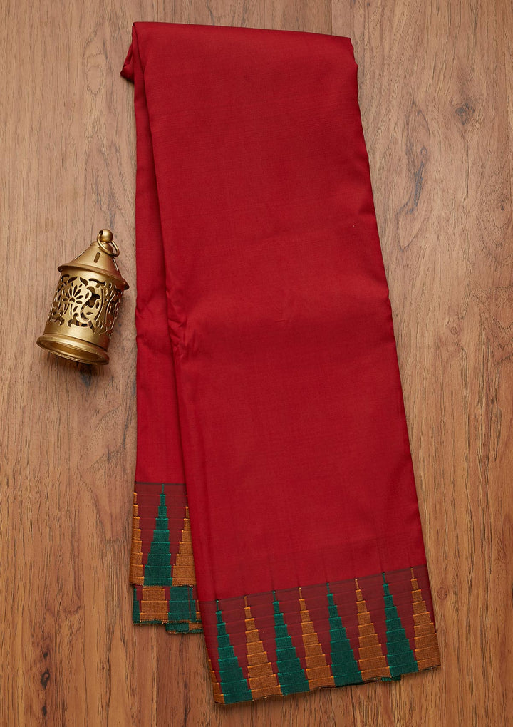 Maroon Zariwork Art Silk Saree- Koskii