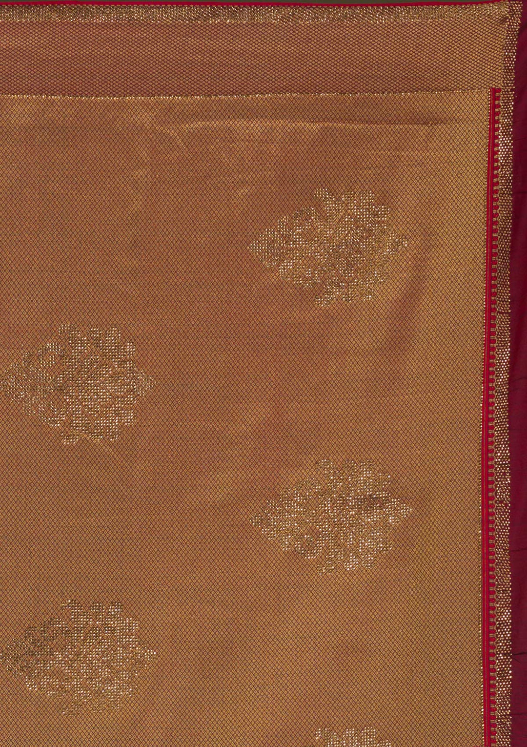 Maroon Zariwork Art Silk Unstitched Saree-Koskii