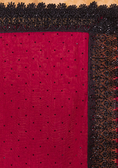 Maroon Zariwork Art Silk Saree-Koskii