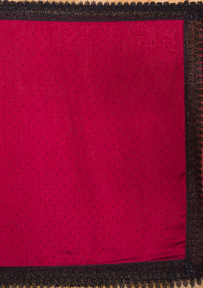 Maroon Zariwork Art Silk Saree-Koskii