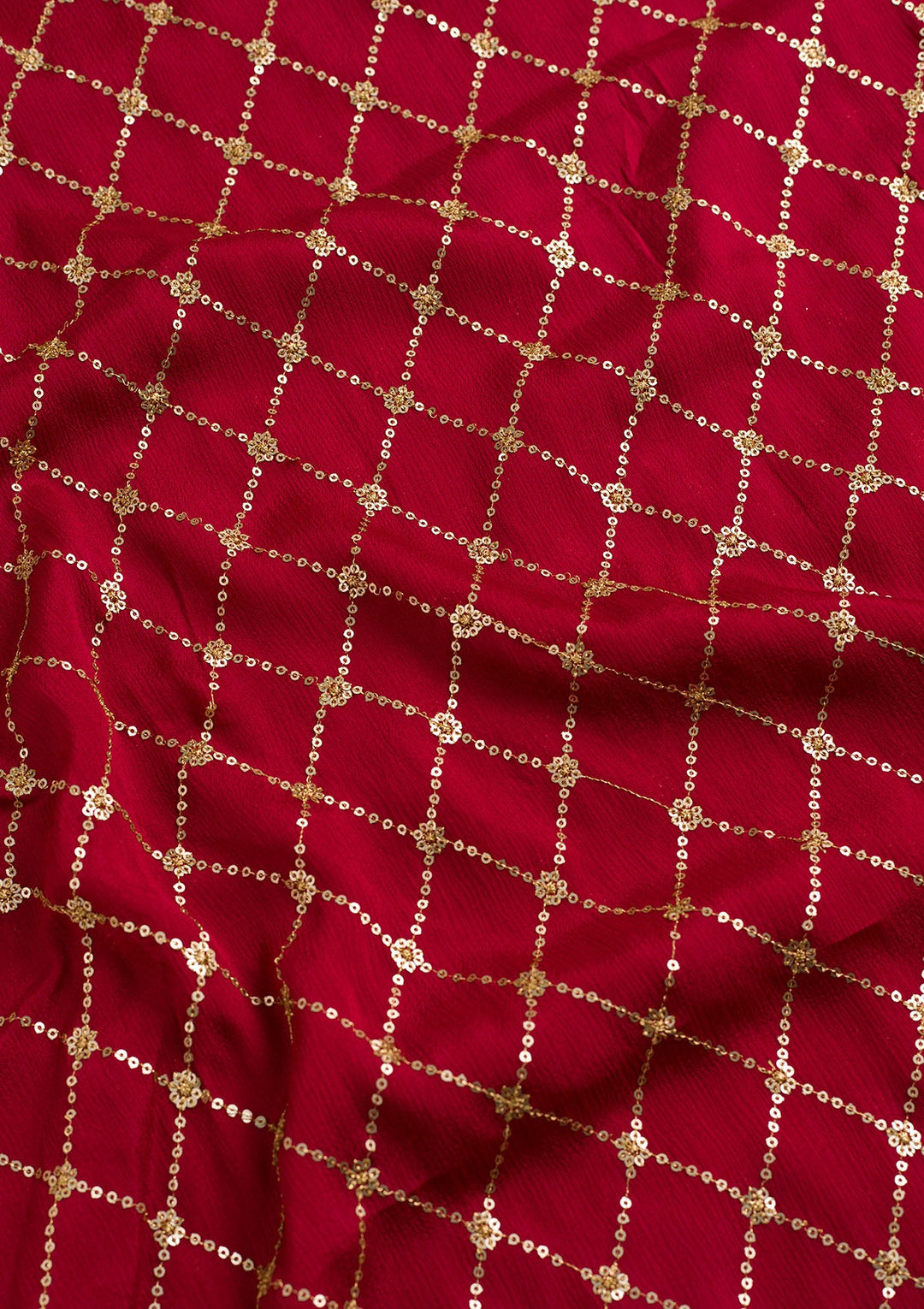 Maroon Zariwork Chiffon Dupatta-Koskii