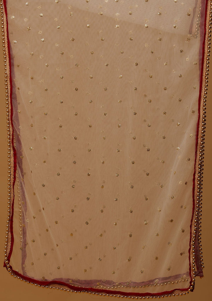Maroon Zariwork Georgette Designer Salwar Suit - Koskii