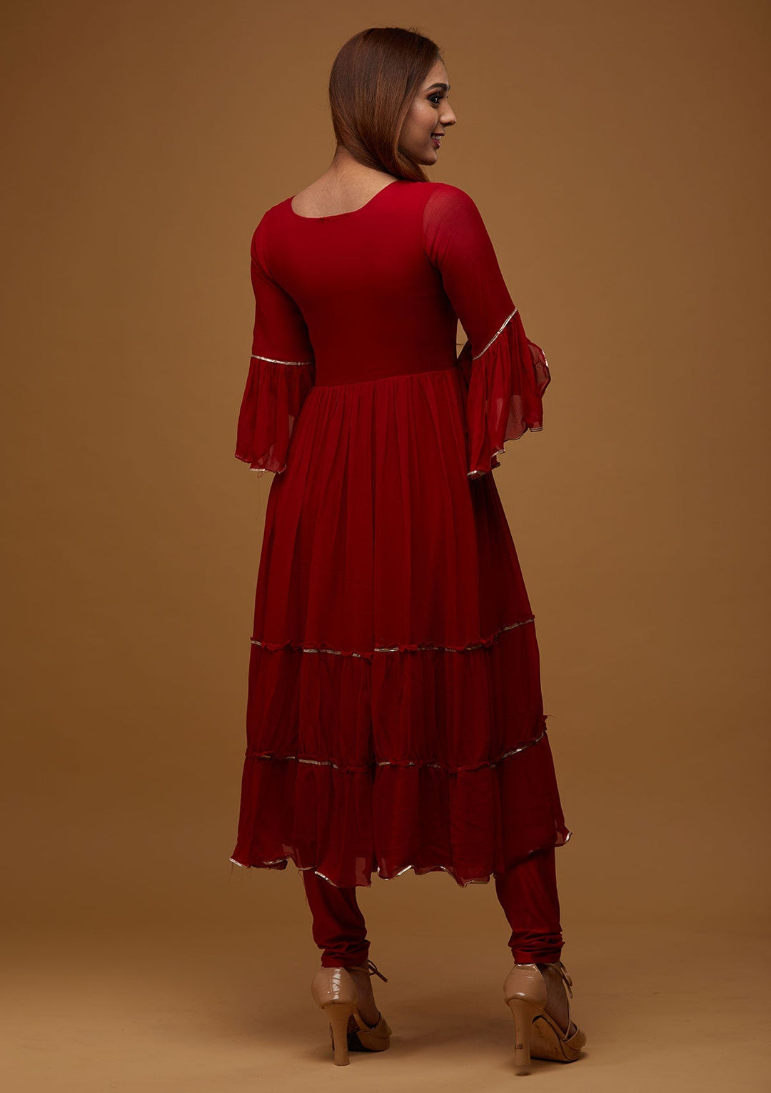 Maroon Zariwork Georgette Designer Salwar Suit - Koskii