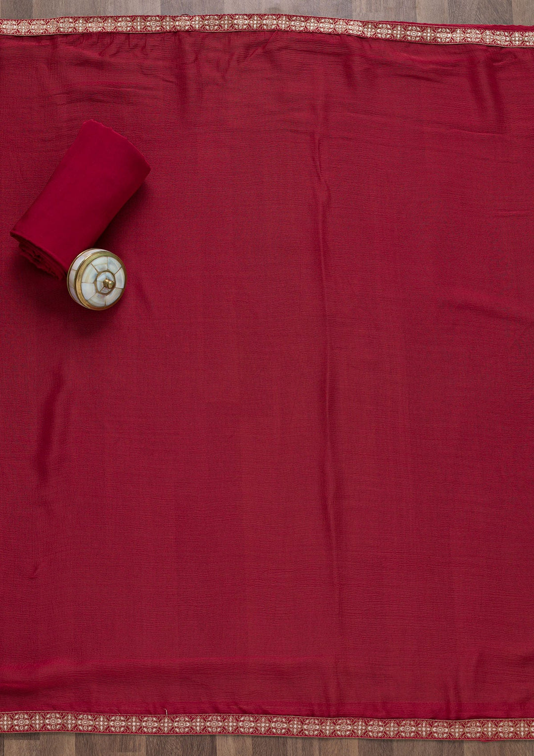 Maroon Zariwork Georgette Unstitched Salwar Suit-Koskii