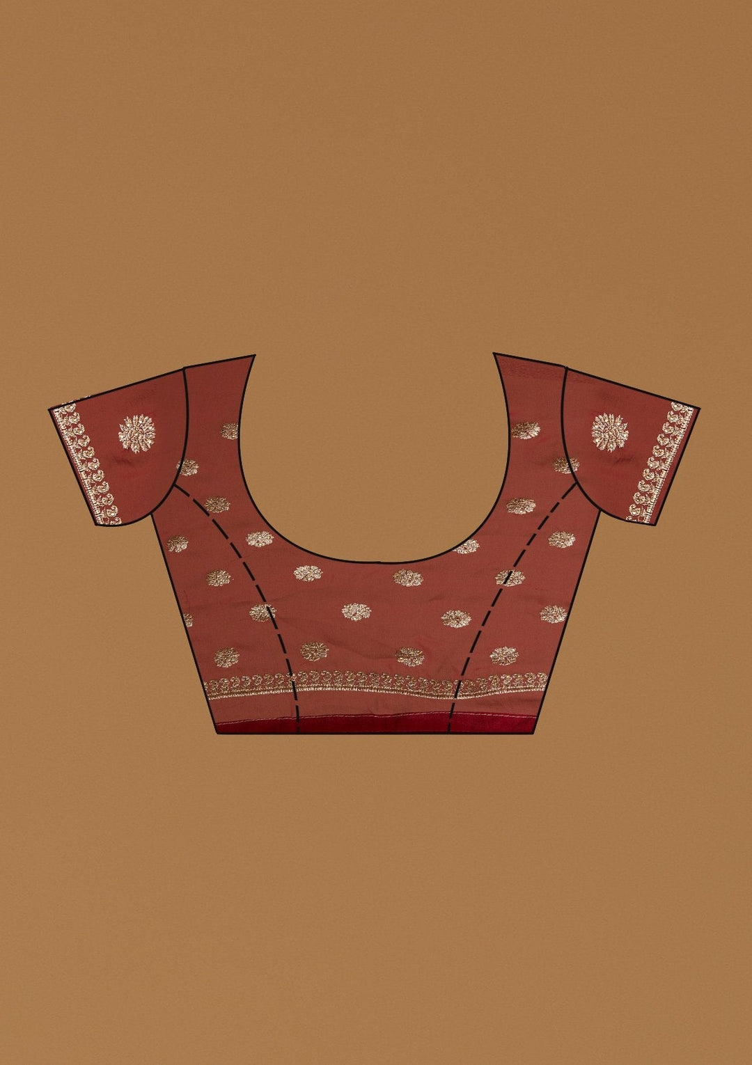 Maroon Zariwork Georgette Designer Saree - koskii