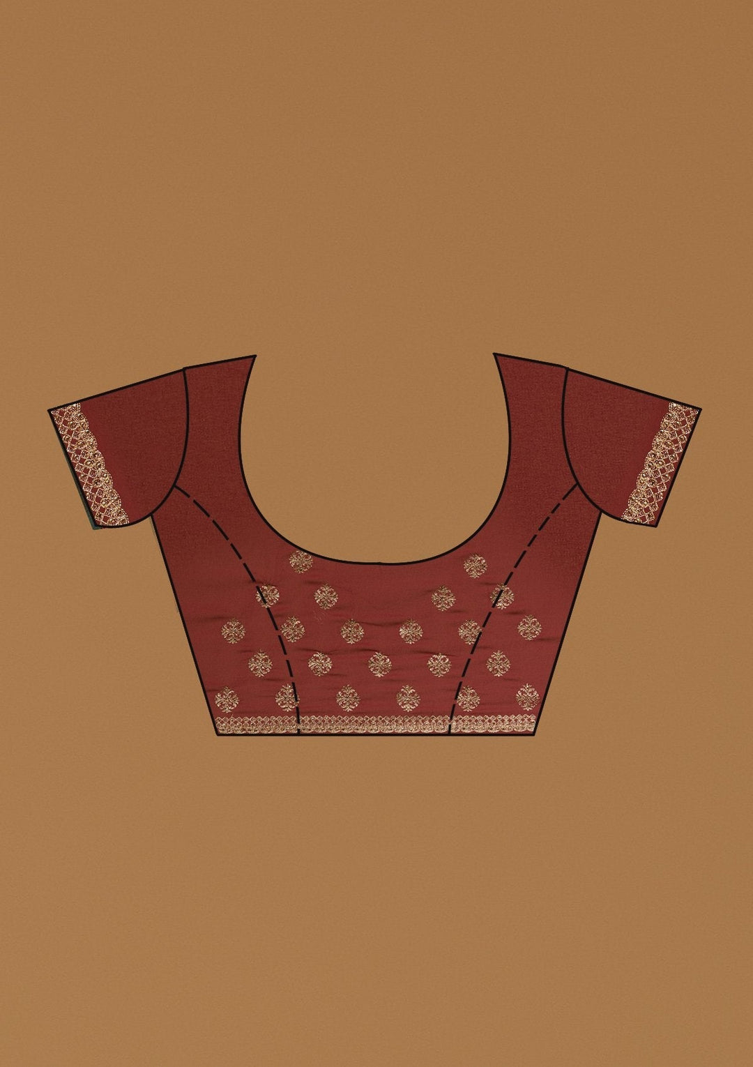 Maroon Zariwork Georgette Designer Saree - koskii