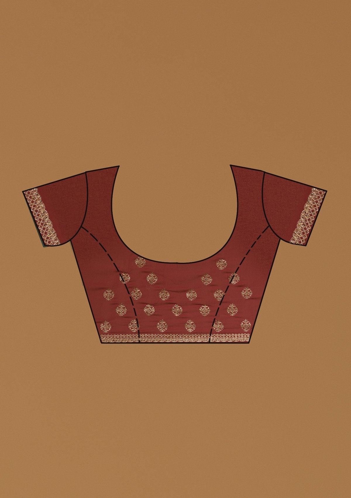 Maroon Zariwork Georgette Designer Saree - koskii