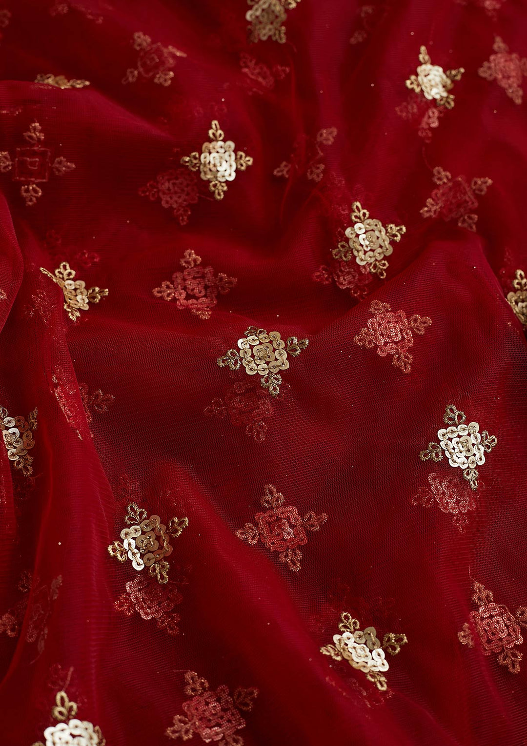 Maroon Zariwork Net Readymade Dupatta-Koskii
