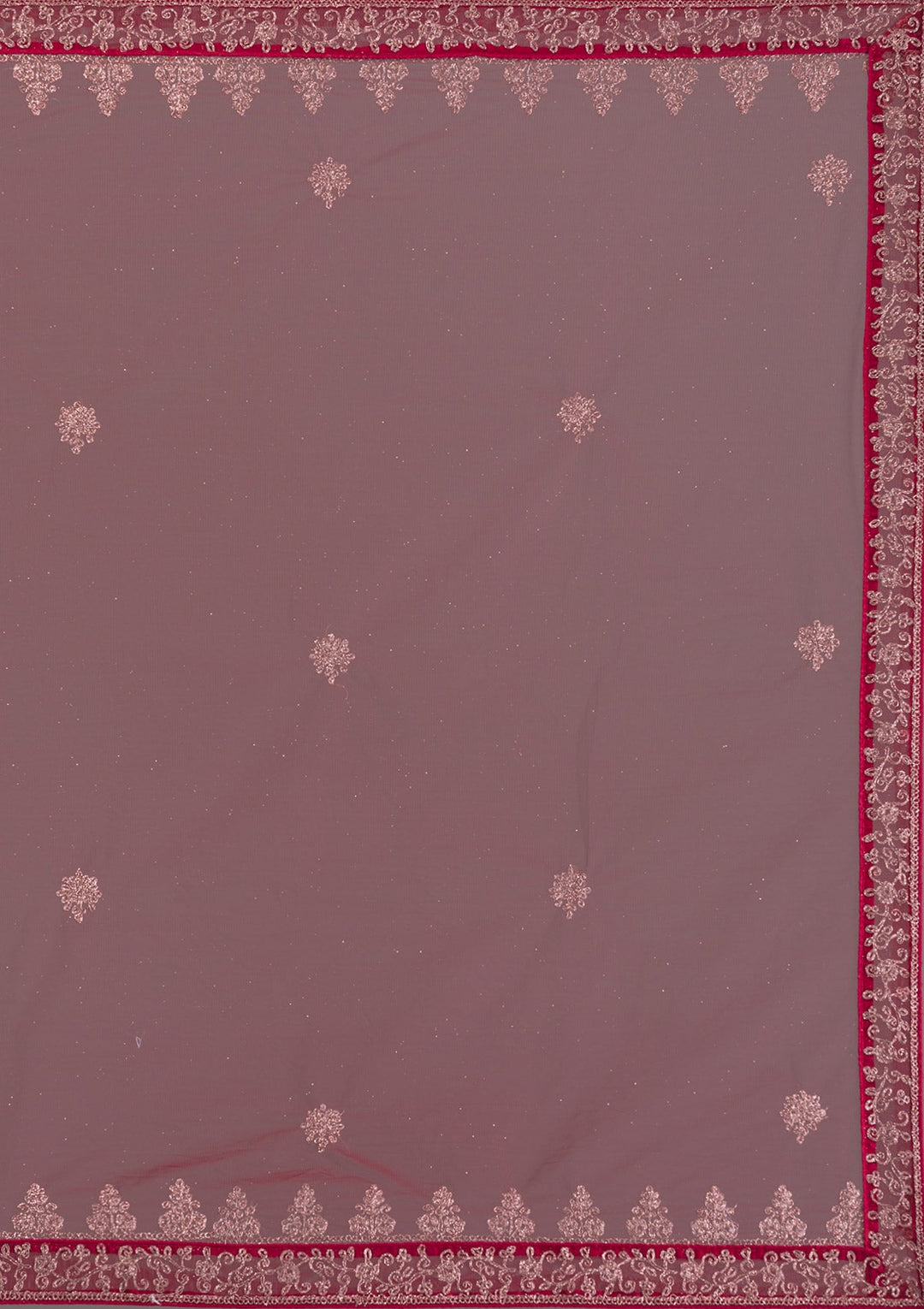Maroon Zariwork Net Semi Stitched Lehenga-Koskii