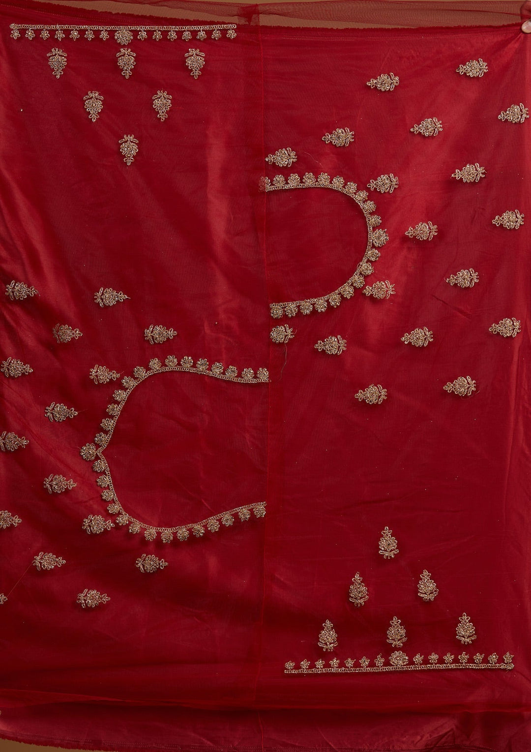 Maroon Zariwork Net Designer Lehenga-Koskii