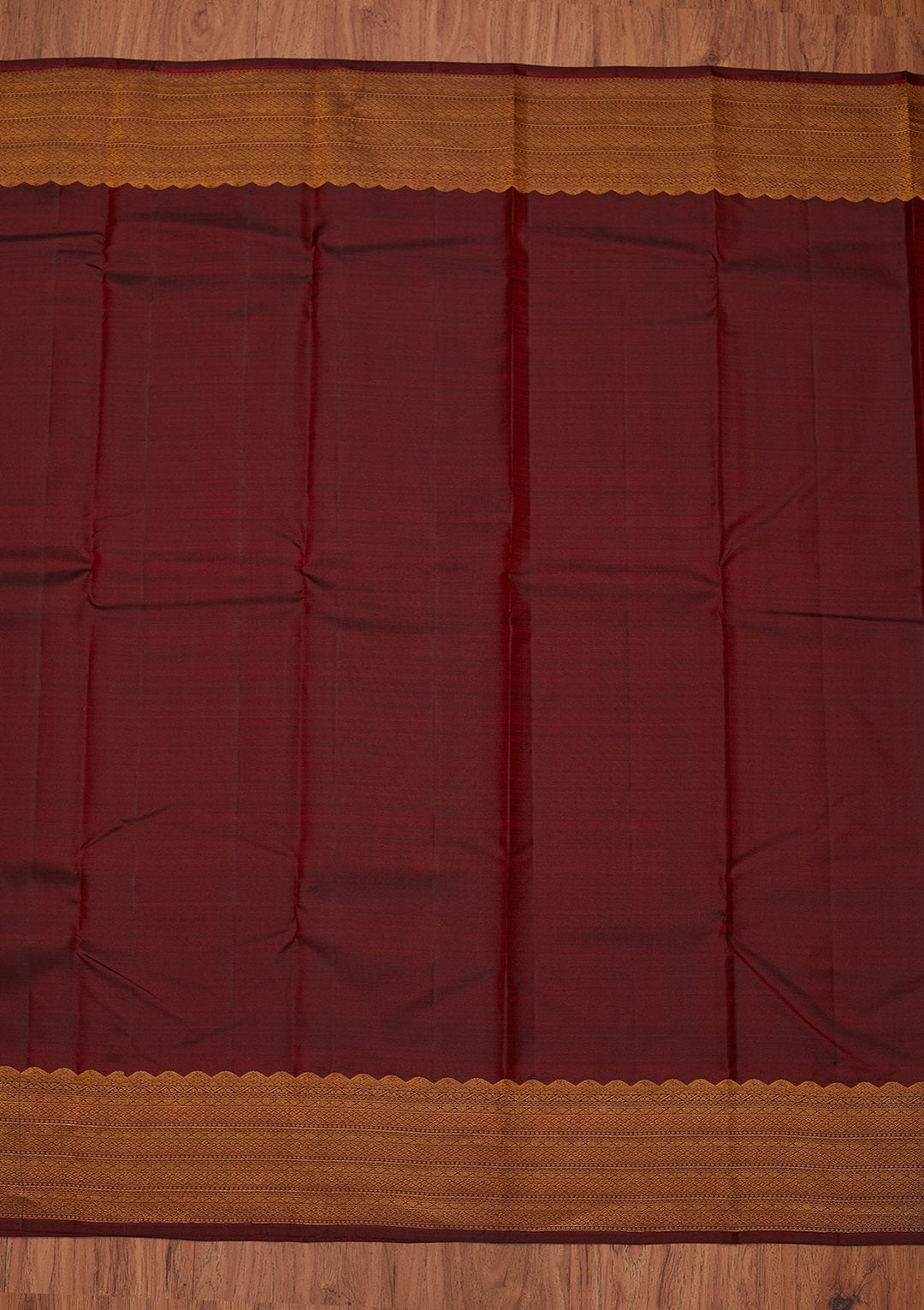 Maroon Zariwork Pure Silk Designer Unstitched Saree - Koskii