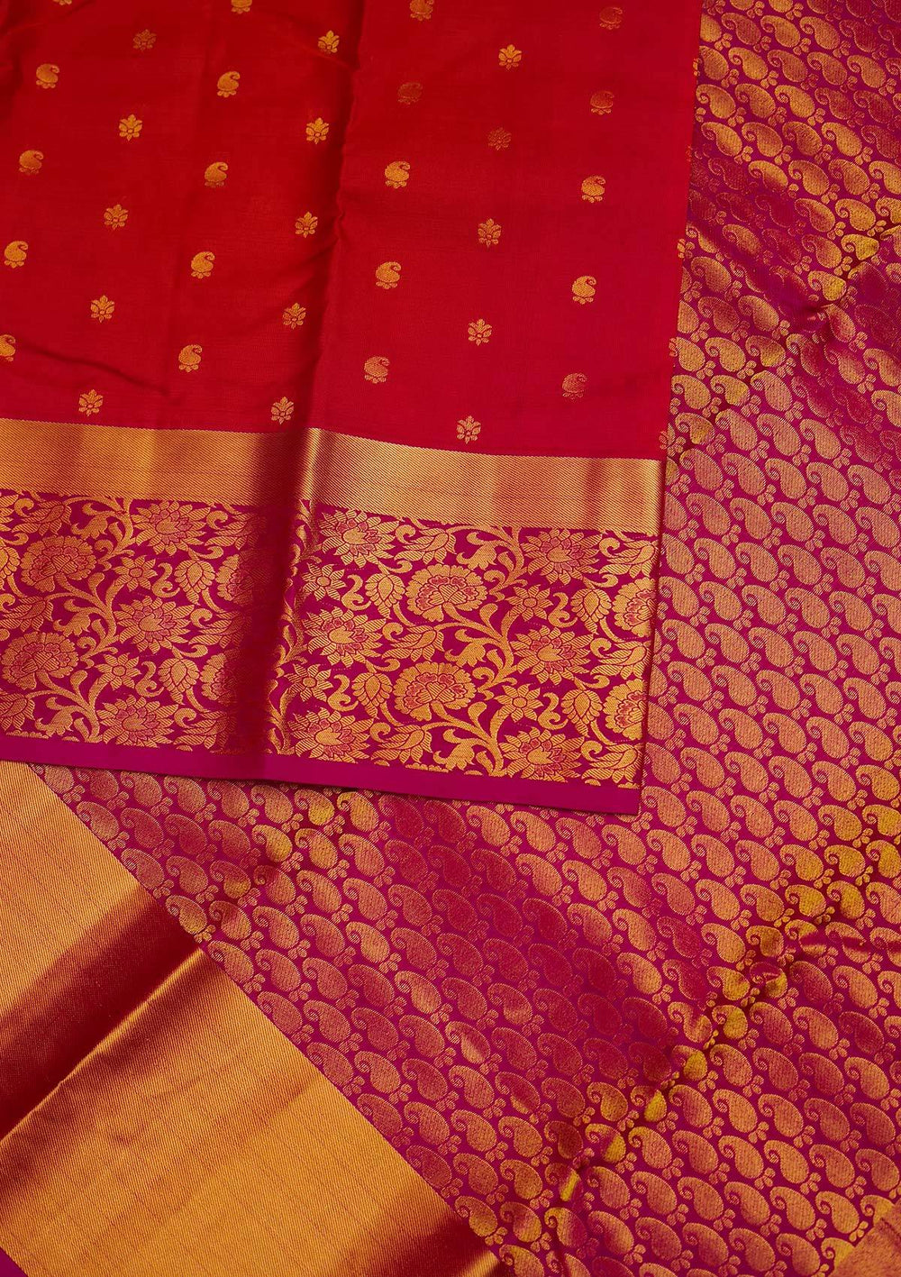 Maroon Zariwork Pure Silk Designer Saree - Koskii