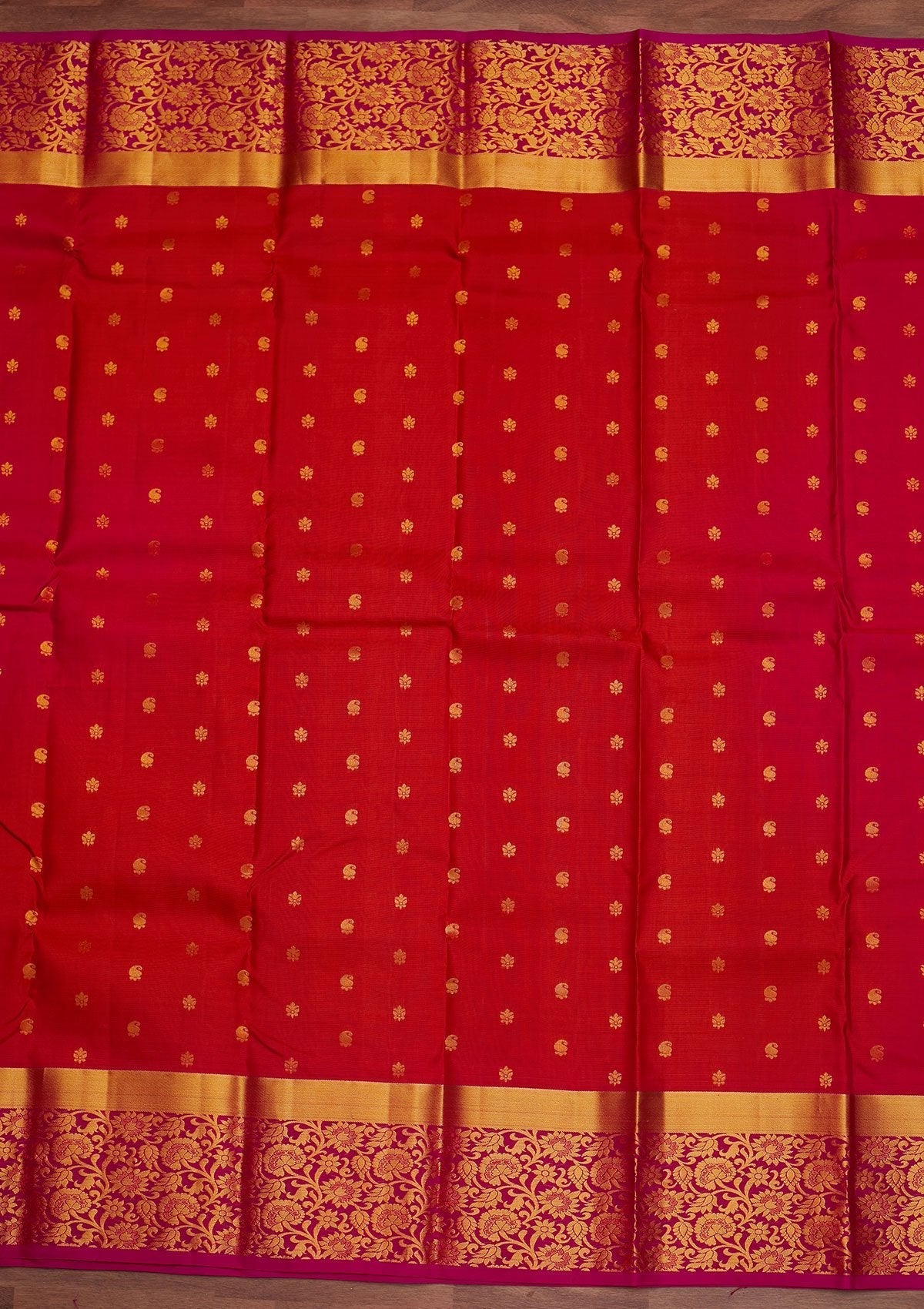 Maroon Zariwork Pure Silk Designer Saree - Koskii