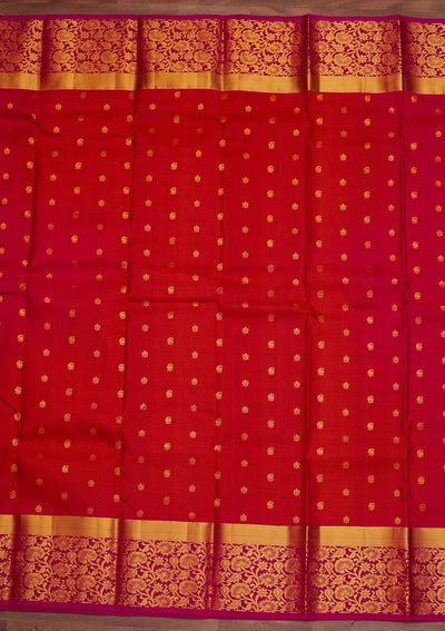 Maroon Zariwork Pure Silk Designer Saree - Koskii