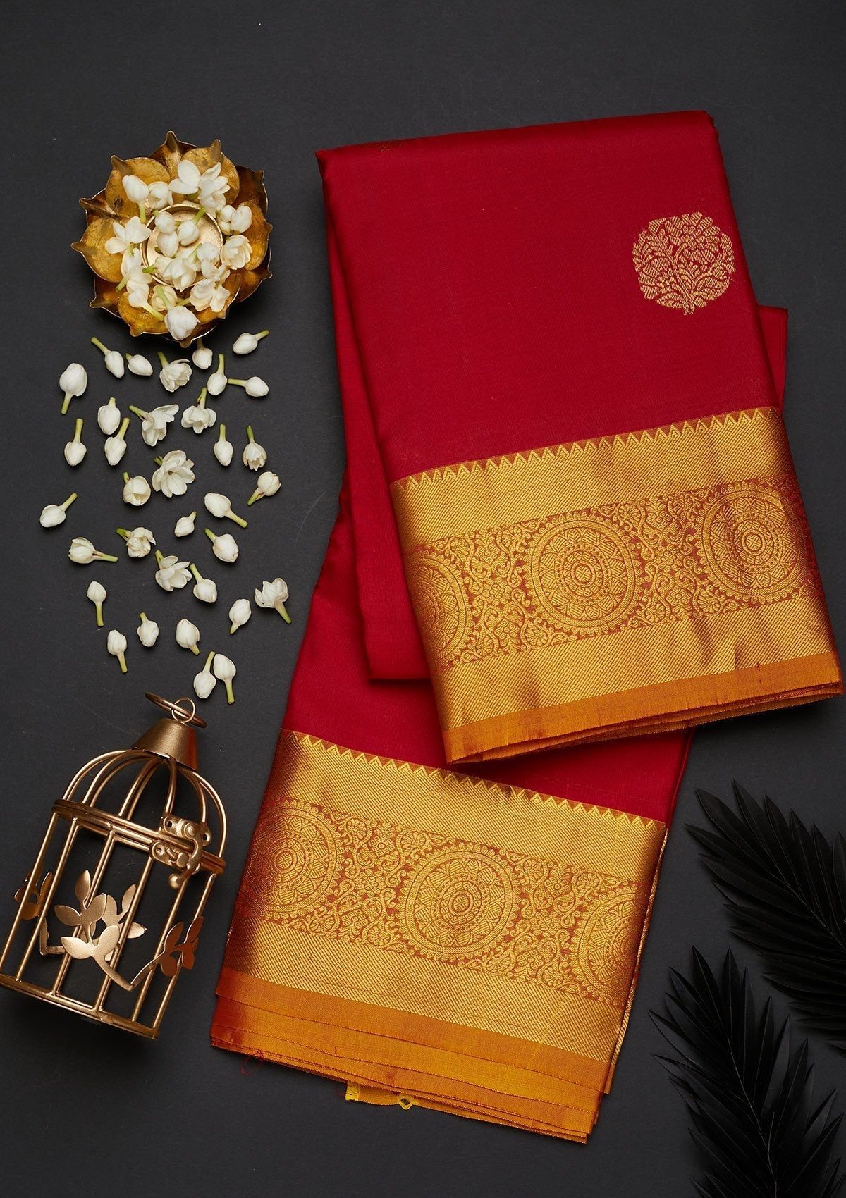 Maroon Zariwork Pure Silk Designer Saree - Koskii