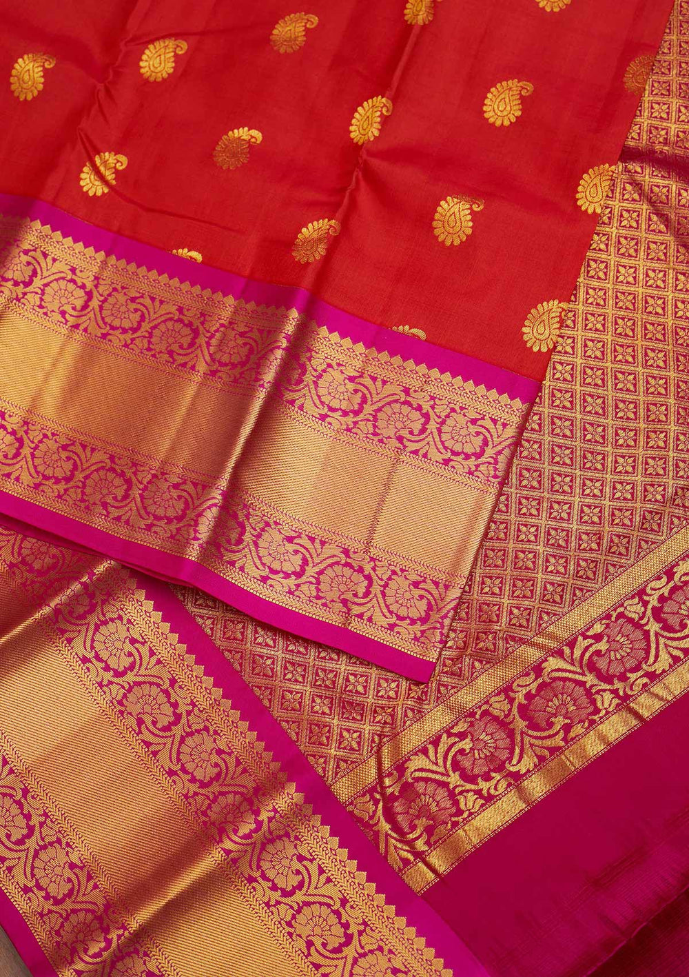 Maroon Zariwork Pure Silk Designer Saree - Koskii